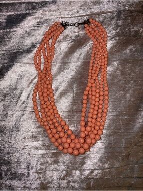 Layered Coral-Bead Statement Necklace - Women Jewelry
